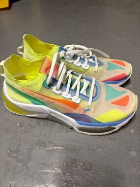 Puma Neon Yellow Multicolor Athletic Sneakers